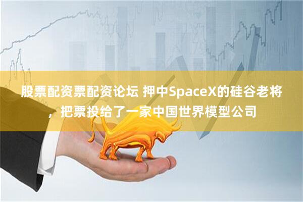 股票配资票配资论坛 押中SpaceX的硅谷老将，把票投给了一家中国世界模型公司